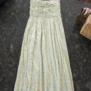 NWT/Jessica Simpson Womens Dress in Light Green and Yellow Floral